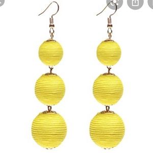 Yellow Ball Dangle Earrings!